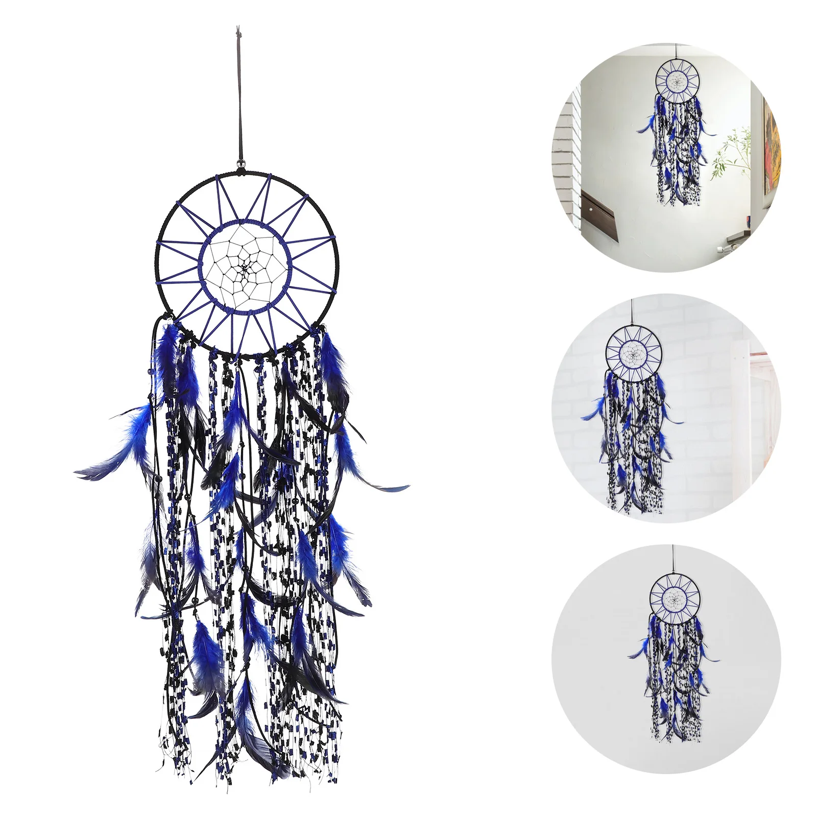 

Dream Catcher Pendant Wall Hanging Decor Home Copper Wire Fringe Plume Bedroom Decorations Multifunctional Sweet Gift