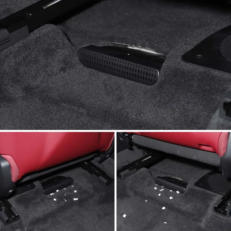 

Gao Ruying For BMW X3 G45 2025-2026 ABS Black Car Seat Outlet Air Outlet Vent Cover Trim Sticker Interior Car Accessories
