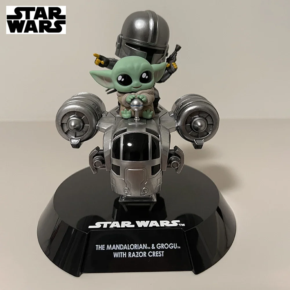 

Star Wars Mandalorian & Grogu With Razor Crest Cosbi Figure Action Anime Model Cool Mini Collect Toy Man Boy Christmas Gifts