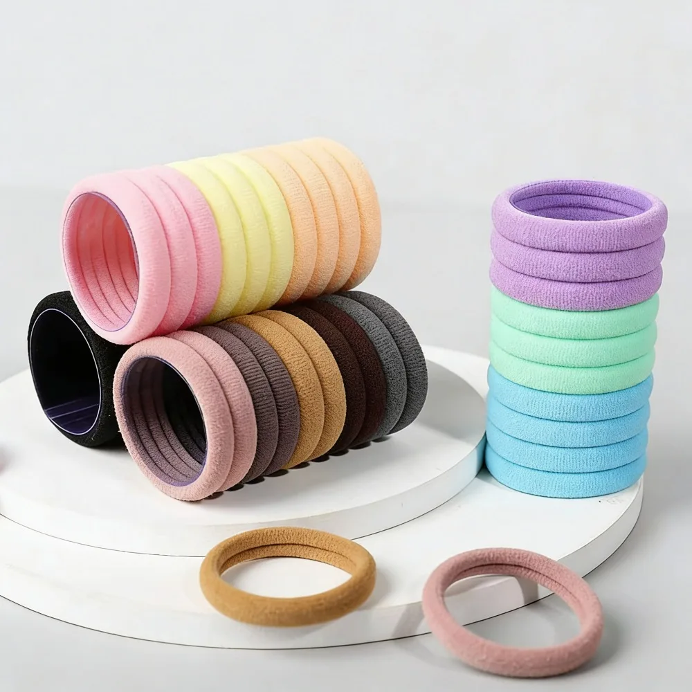 

20/50/100Pcs 4CM Elastic Hair Bands Sweet Scrunchie Rubber Hair Ties Headband Hair Clips Four Seasons Hair Accessories for Girls