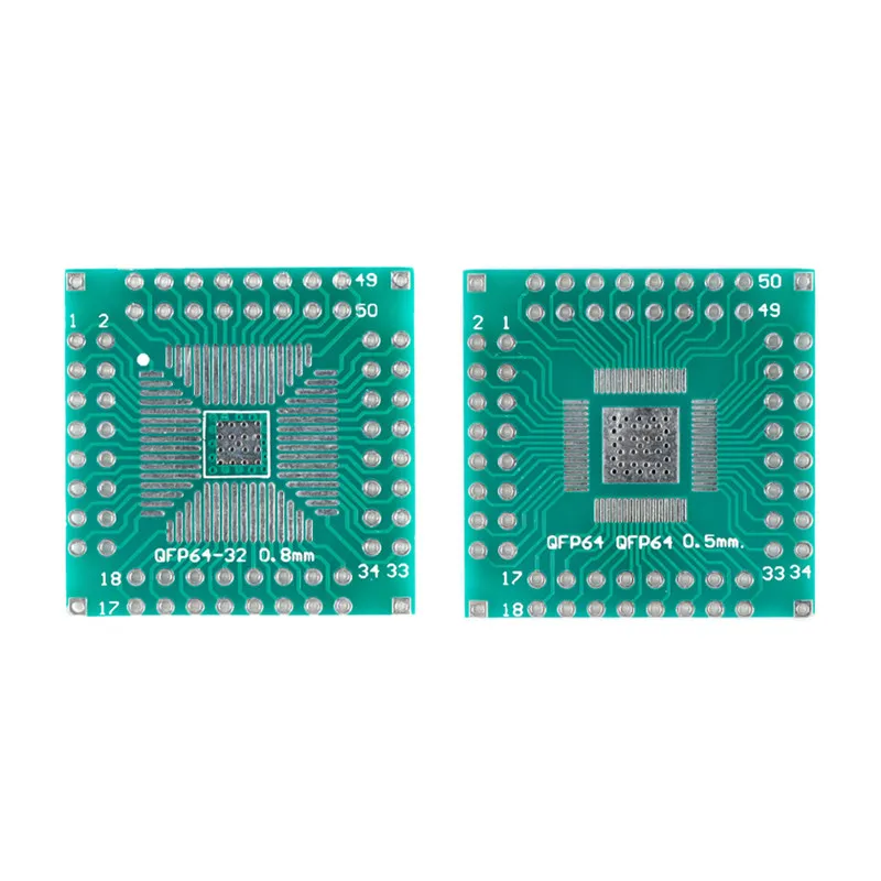 QFP32 QFP40 QFP48 QFP56 QFP64 Adapter Board SMD to DIP 0.5 0.8mm Pitch IC Test Board Minimum Order Quantity 10 Units
