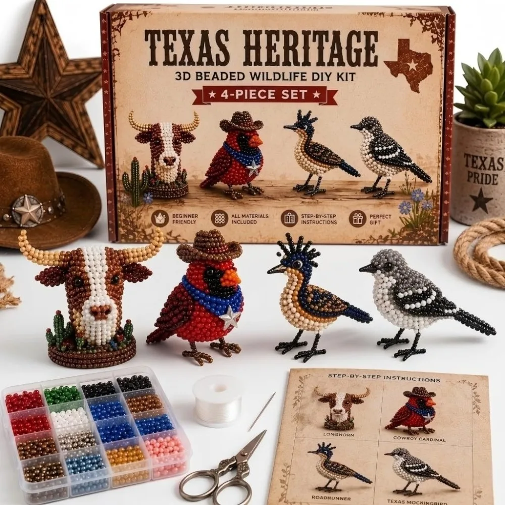 New Creative 3D Animal Bead Kit Mini Size Farm & Sea Animals Pets Beading Set Bead Craft Bead Weaving Kit DIY Activity