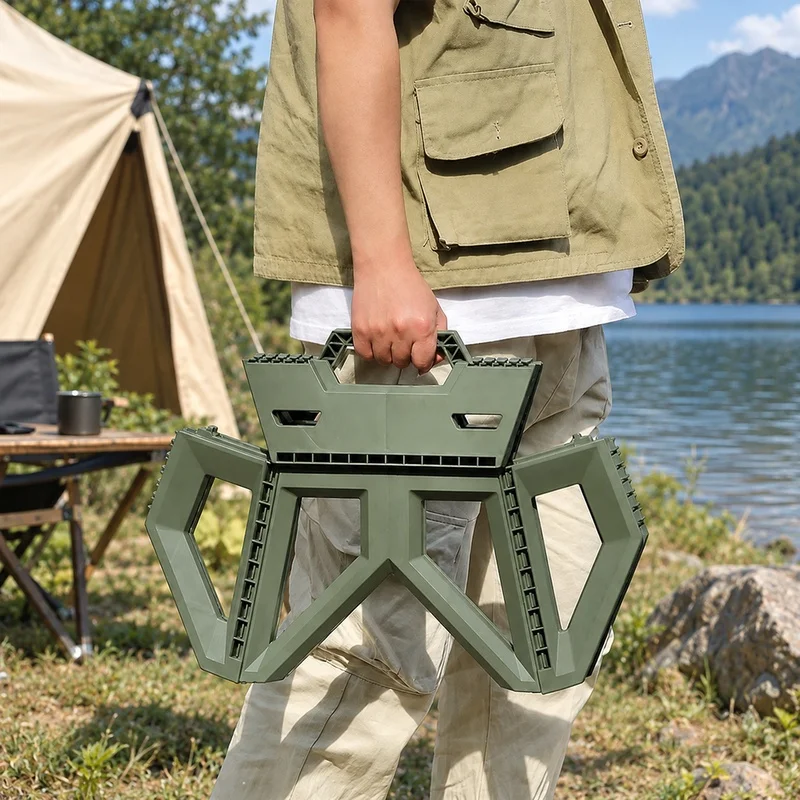 Portable Lightweight Folding Chair for Outdoor Activities - Durable and Stable Seat for Fishing, Camping, and Beach Trips
