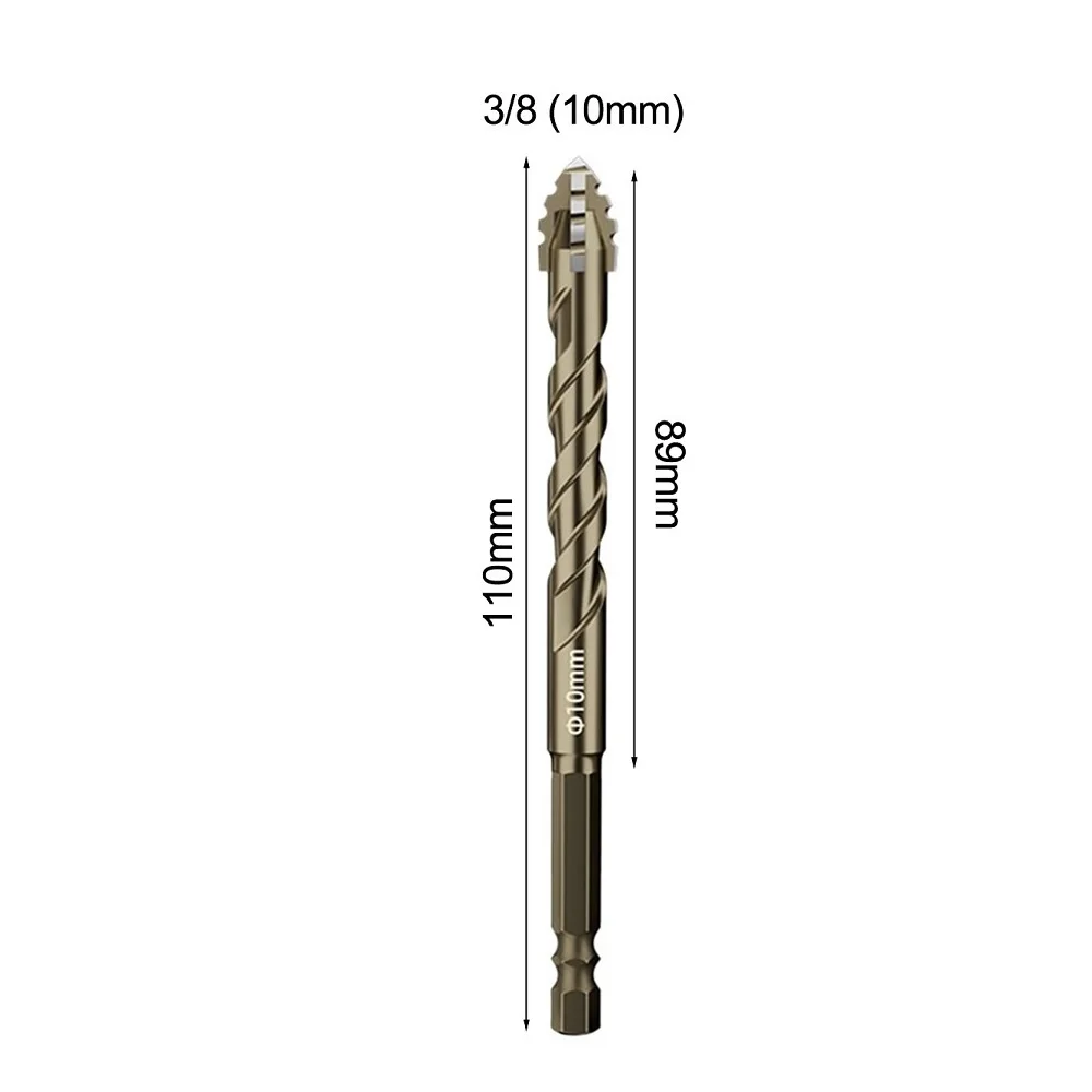 Glass Tile Punching Drill Bit FourFlute Eccentric with Triangular Spiral Design for Precision Drilling on Tile and Hard Surfaces