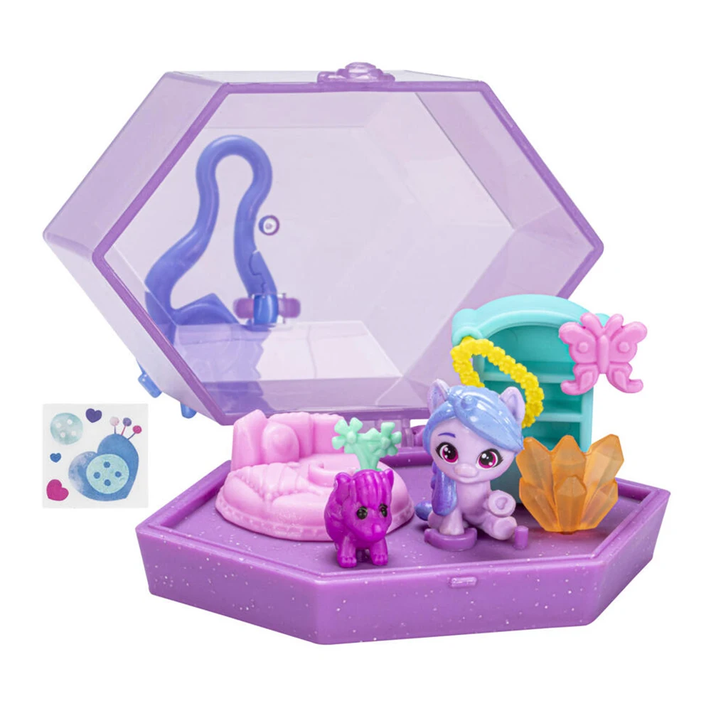 Genuine  Scale Model My Little Pony Friendship Is Magic Mini Magic Box Scene Pendant Girls Action Figure Toys