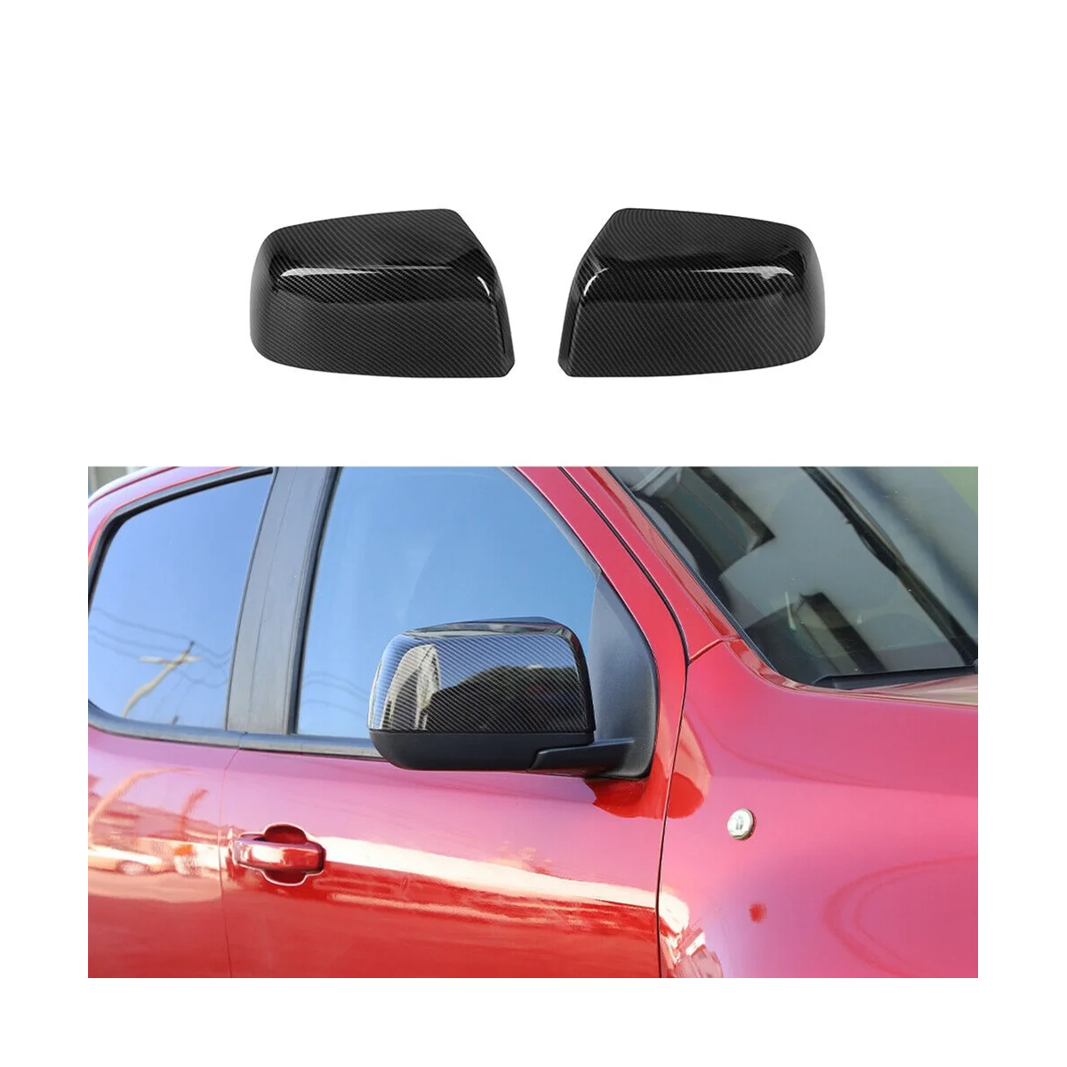 

Rearview Mirror Cover Side Mirror Cover Frame Trim Sticker for Chevrolet Colorado GMC Canyon 2014-2022, ABS Carbon Fiber