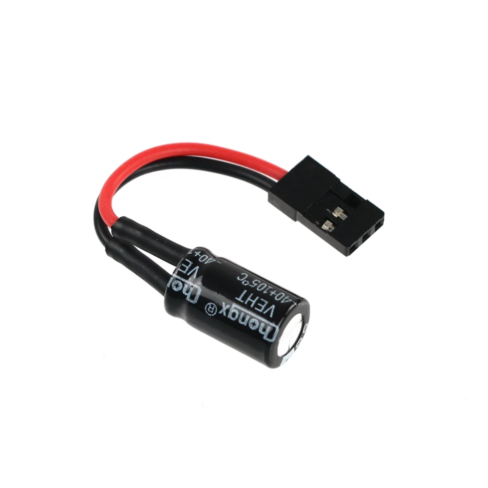 5pcs 2200UF 10V Receiver Specific Voltage Stabilizing Filter Anti-interference Capacitor with Plug for RC Drones FUTABA FLYSKY