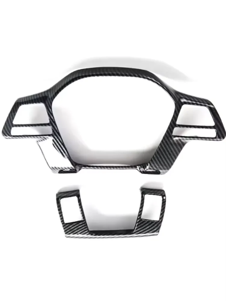 Steering Wheel Decorative Protector Trim For BYD Shark 6 2025-2026 Material Steering Wheel Cap Cover Sticker Carbon Look Black