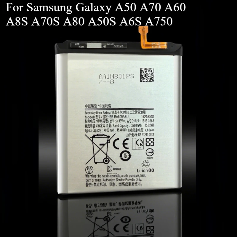 

Replacement Battery for Samsung Galaxy A50 A70 A60 A8S A70S A80 A50S A6S A750 Persistent standby Fast Shipping