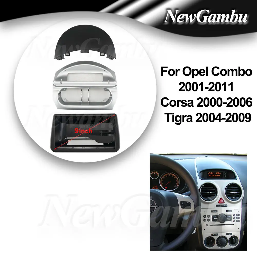 9 Inch Car Radio FIT For Opel Combo 2001-2011 Corsa 2000-2006 Tigra 2004-2009 Frame DVD GPS Mp5 ABS PC Plastic Fascia Dashboard