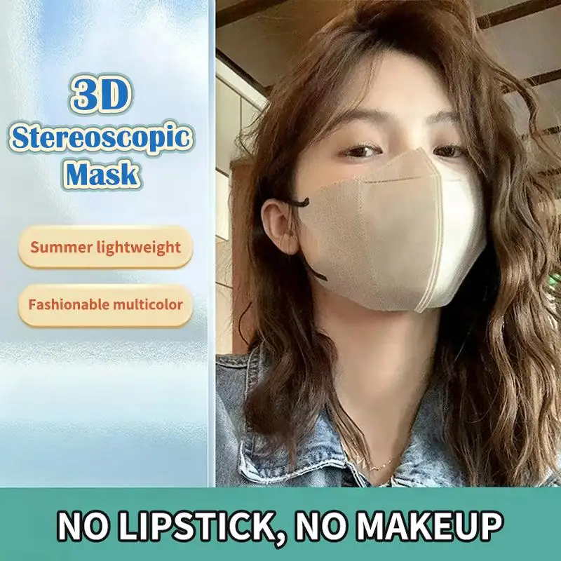 100Pcs 3D Protective Masks Efficient Protection Breathable Fashion Protective Masks Fashionable Face Masks Disposable Masks