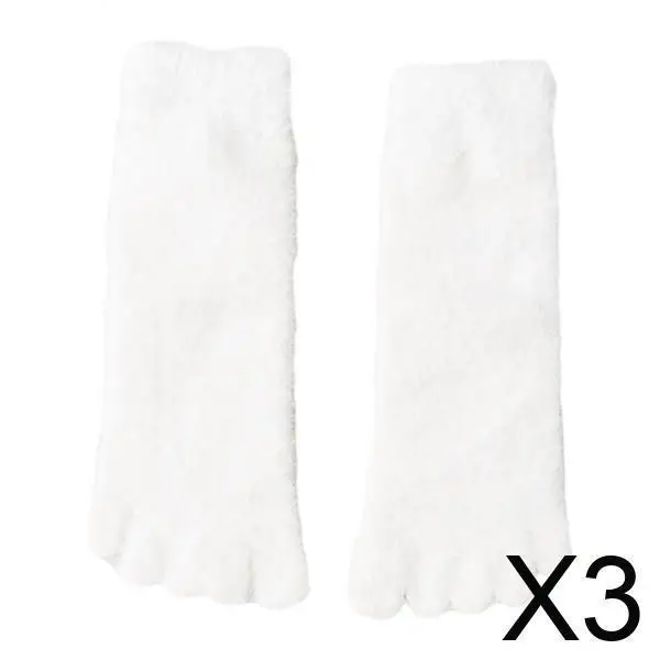 

Five Finger Socks Warm Velvet Thick Crew Socks Winter Breathable Casual Nylon Hosiery for Unisex Yoga Sports