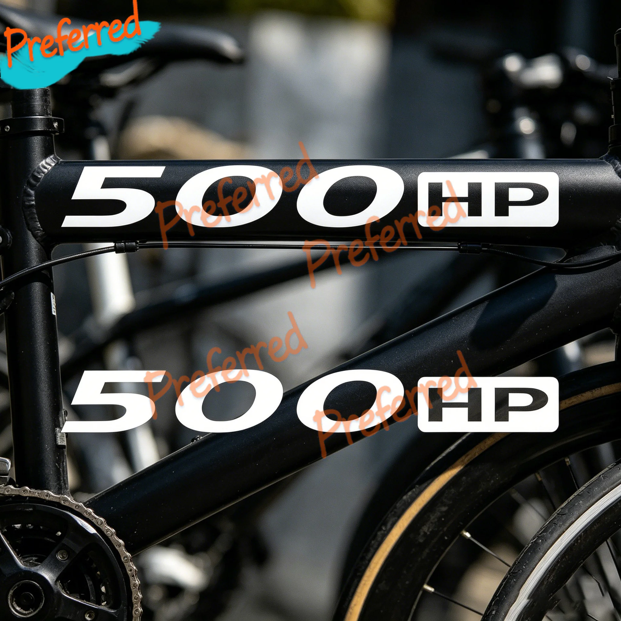2x 500 Horsepower Custom Vinyl Decal Stickers Trucks Car Windows Racing Car Tuning - Customizable in Any Sticker Size