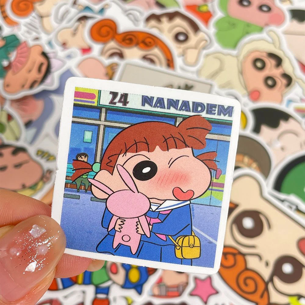 10/30/50/100pcs Funny Anime Crayon Shin-chan Stickers Cute Cartoon Kids Decals Toy DIY Laptop Skateboard Phone Graffiti Sticker