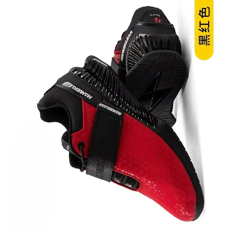 

2025 New Weight Lifting Training Shoe Unisex Black Red Squat Hard Pull Shoes Couples Indoor Gym Shoe