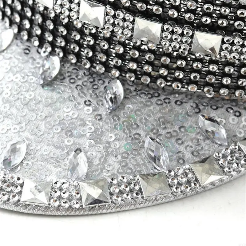 M6CD قبعة البحرية المتلألئة أزياء الكابتن قبعة العروس الرقيب قبعة المرحلة الدعائم خوذة