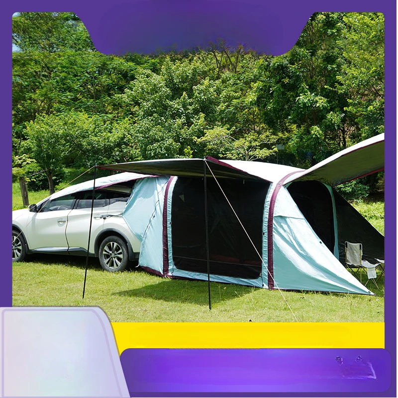 YOUSKY Outdoor Inflatable Camping Tent Automatic Car Tail Tent SUV Extension Canopy Roof Side Tent Full Set Manufacturer