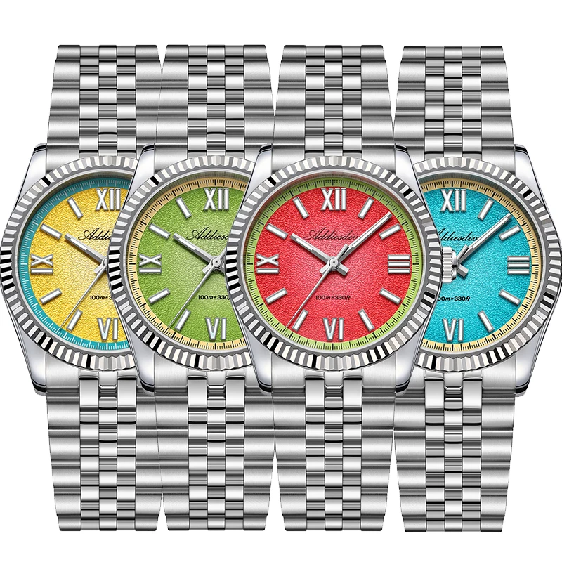 

ADDIESDIVE Fashion Mens Watches Top Brand Luxury Wristwatch VH31 Quartz Watch Waterproof Stainless Steel Male Clock Reloj Hombre