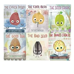 Libro de cuentos en inglés para niños, 6 libros, The Smart Cookie Bad Seed Good Egg Couch Potato Cool Bean, lectura, educación