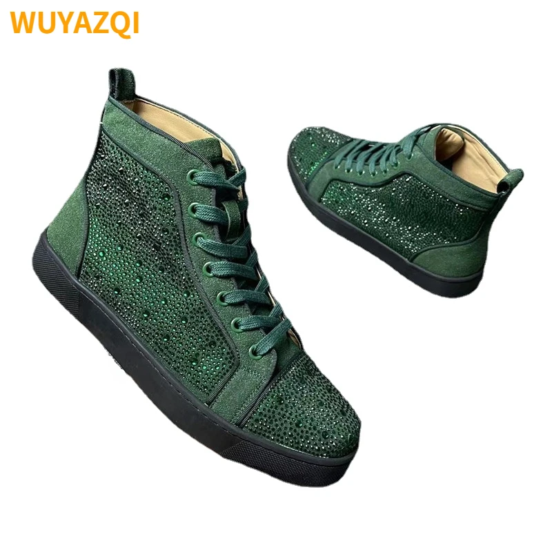 WUYAZQI Men\'s high top board shoes New men\'s shoes Fashion men\'s casual shoes