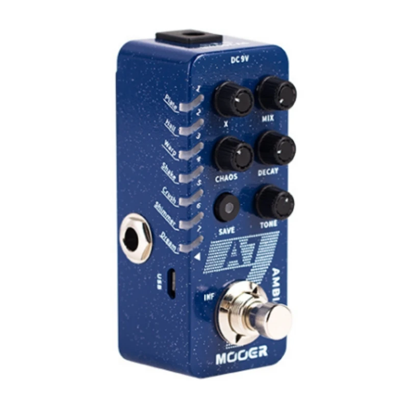 Mooer A7 アンビエンス リバーブ ギター ペダル 7 つの異なるリバーブ