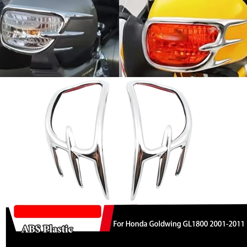 

Motorcycle Turn Signal Side Mirror Back Accent Grille Trims For Honda Goldwing Gold wing GL1800 2001-2011
