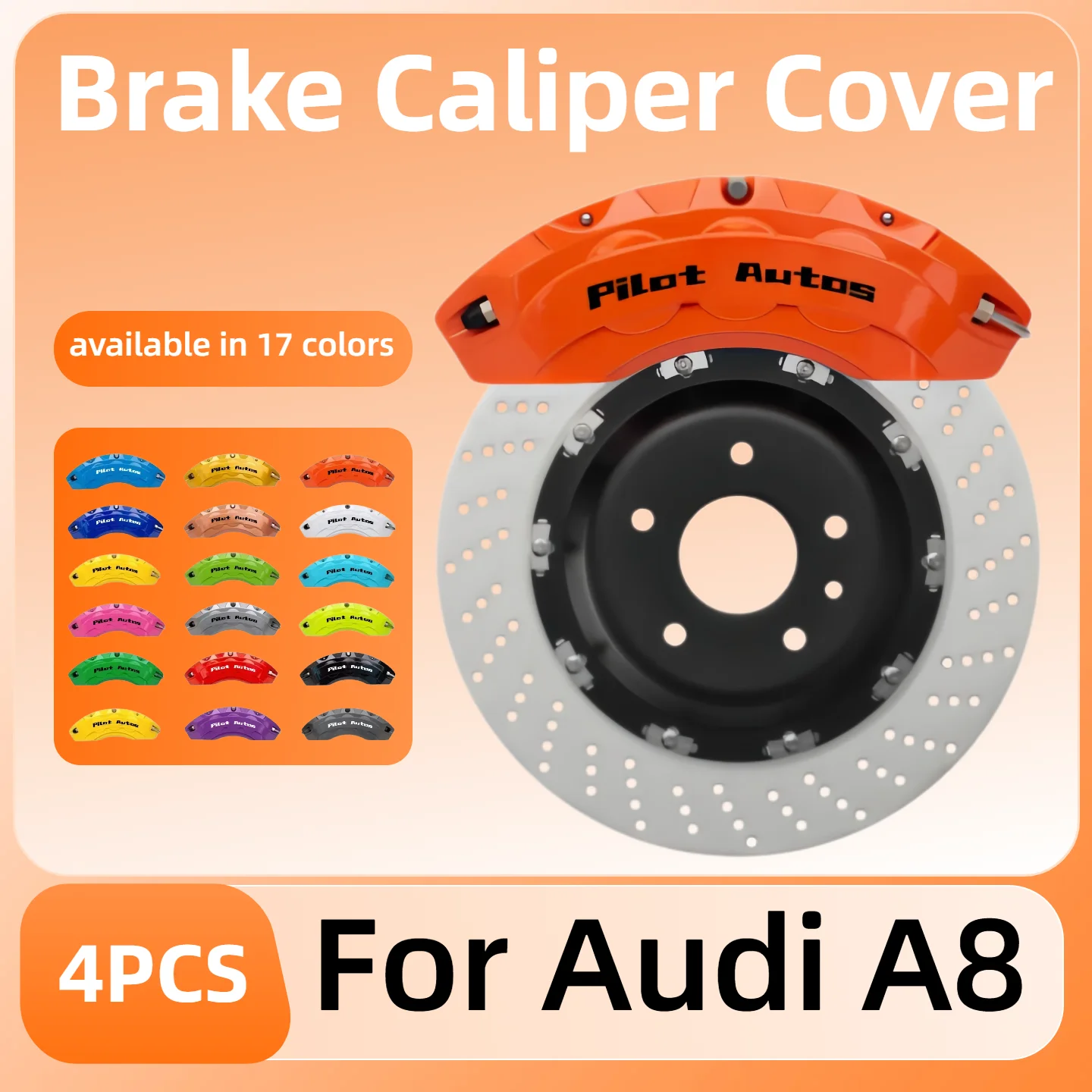 Cubierta de Caliper de Freno para Audi A8, Accesorio Exterior para Rueda, Compatible con Modelos 3.0T V6, 4.0T V8, 55TFS, 60TFSI, 50TDI, 340, 453, 286, 462 hp Quattro