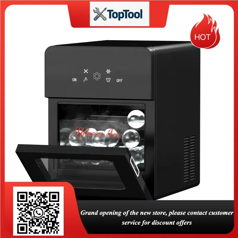 Counter Top Home Sphere Ice Machine Crystal Ice Ball 4Pcs Per Cycle 160Pcs and 10Kgs Per Day for Cocktails Drinks Whiskey