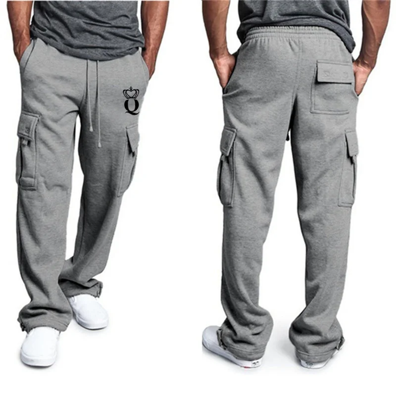 Men's Tactical Pants Fitness Men's Loose Straight Pants Summer Casual Men's Sweatpants Workwear Pants Jogging Casual Pants