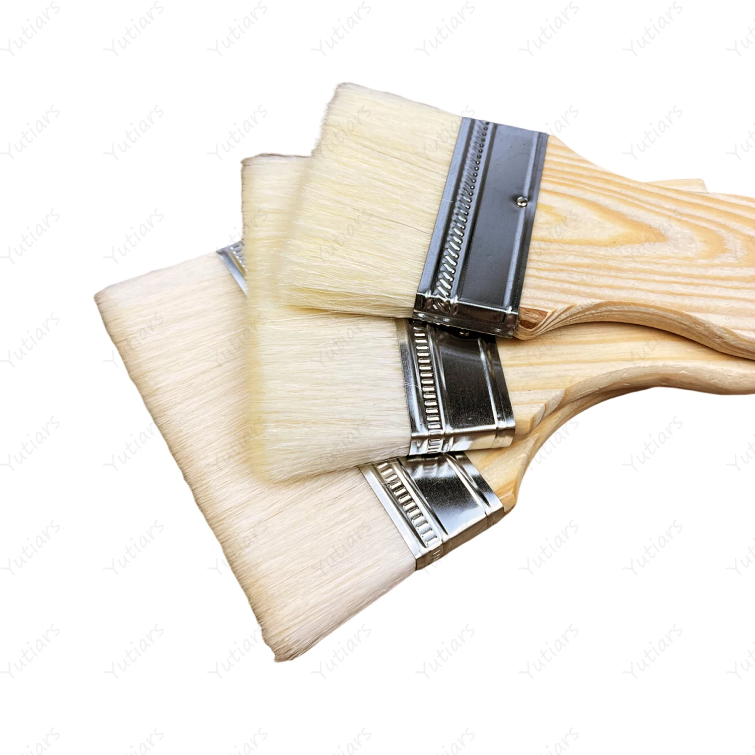 3/4/5 Inch Flat Paint Brush Wide Bristle Wooden Handle Brush for Wall Furniture Painting Varnish Acrylic DIY Painting Tools