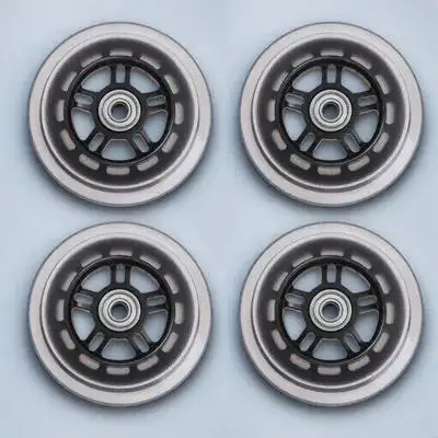 4-個-100-ミリメートル高耐摩耗性-pu-電動スクーターホイール簡単インストール安定した乗り心地多機能荷物用ホイール