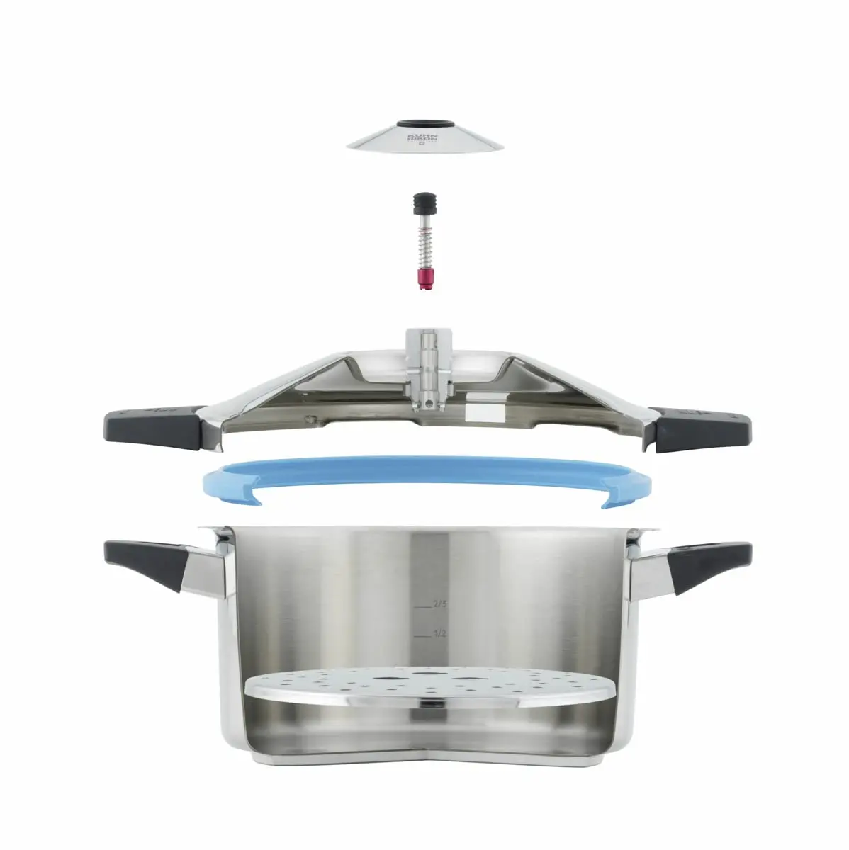 Duromatic Hotel Stainless Steel Pressure Cooker with Side Grips, 12 Litre / 28 cm