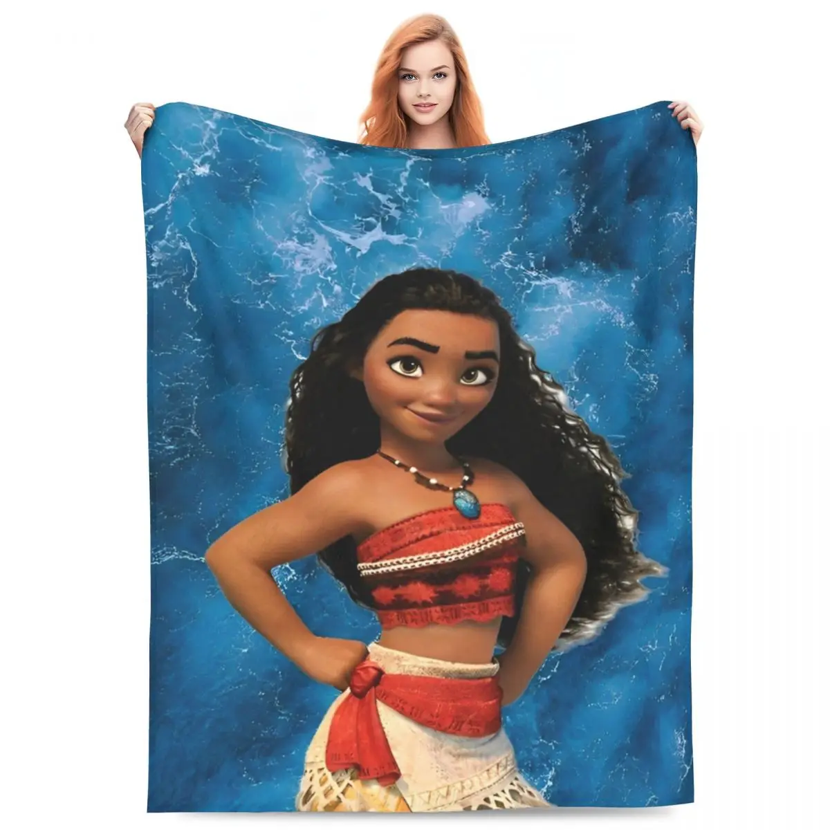 Vaiana Moana 2 Blankets Animated Musical Adventure Plush Funny Breathable Throw Blanket for Home Winter