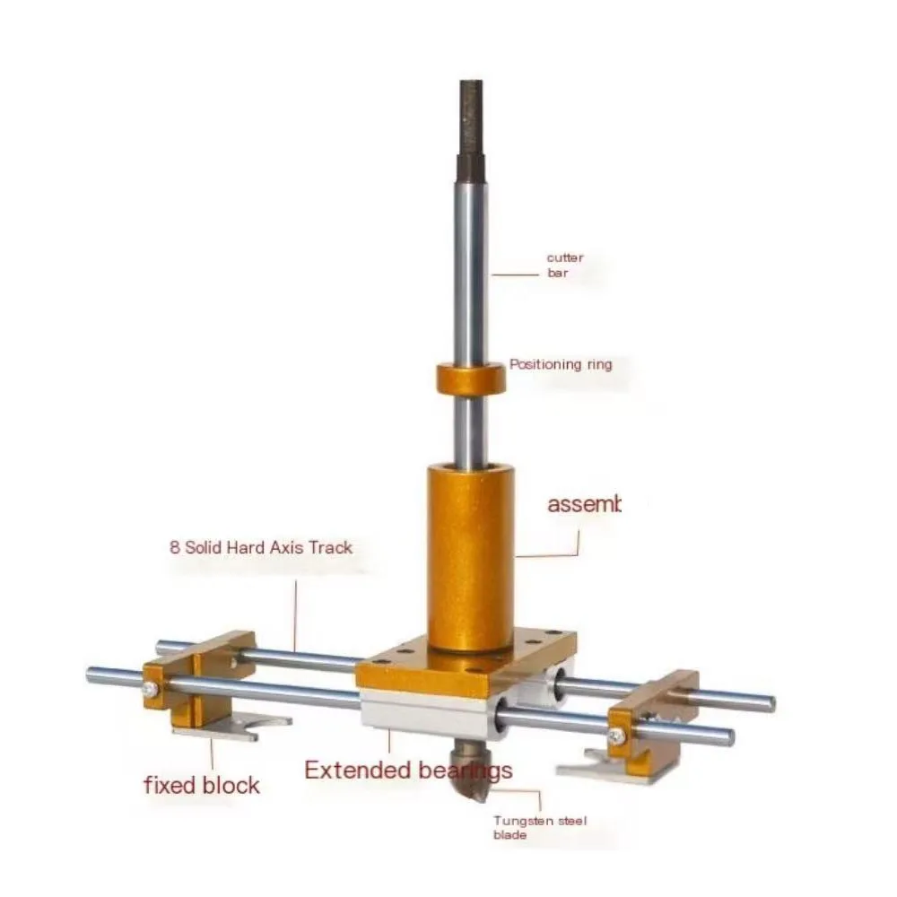 Multifunctional Wooden Door Lock Hole Opener Kit Lock Mortiser Slotter Jig Key Hole Drilling Guide Installation  Hole Locator
