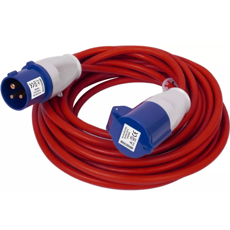 10 متر الثقيلة ربط قافلة كابل التخييم 16 أمبير 240 فولت التيار الكهربائي تمديد متنقل شاحنة التخييم مقاومة للاهتراء RV الملحقات