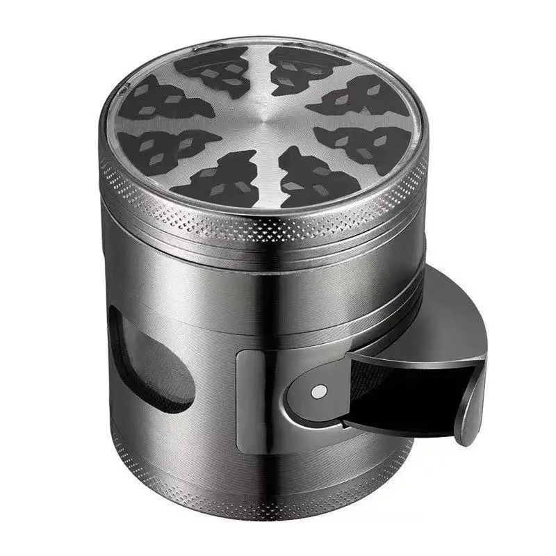 Metal Grinder Zinc Alloy Machine 60mm 4 Parts Clear Glass Window Easy Dump Crushed Herb Grinder