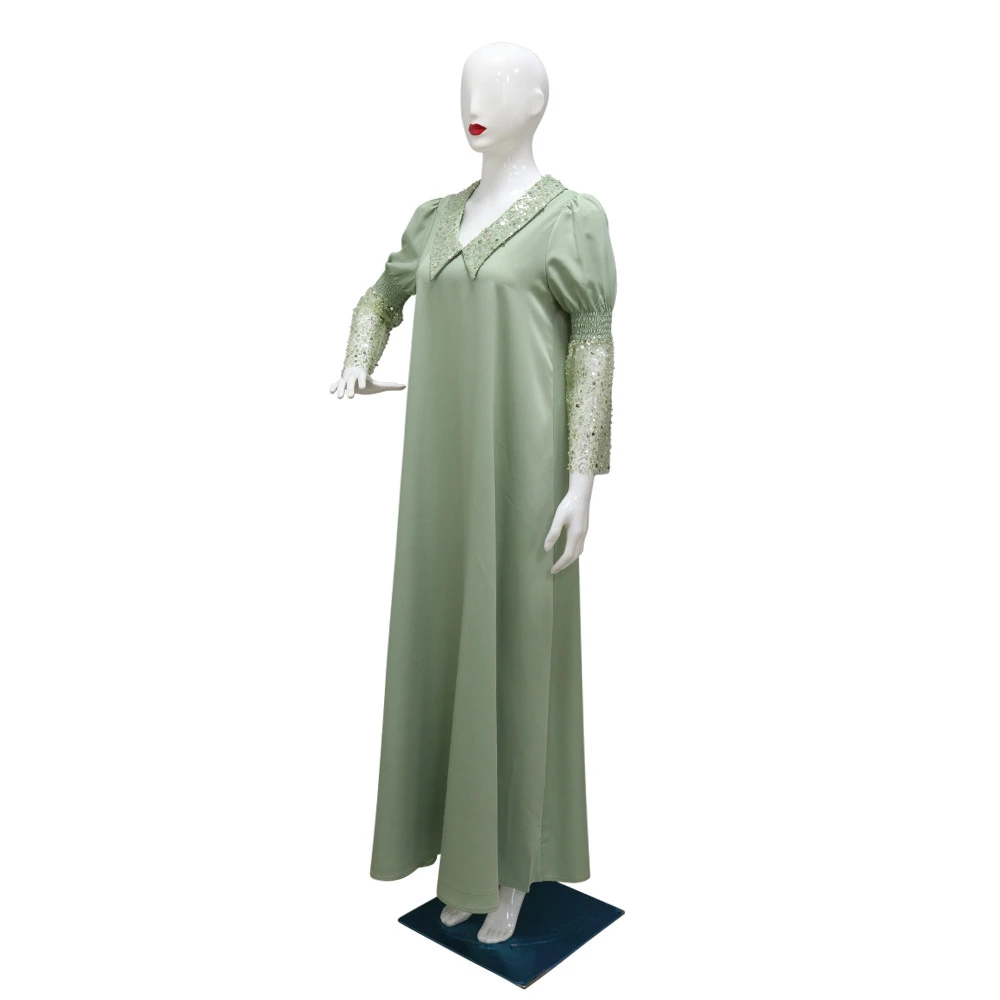 Dresses Muslim Women Party Open Abaya Morocco Beading Sashes Ramadan Vestidos sequin Kaftan Cardigan Robe