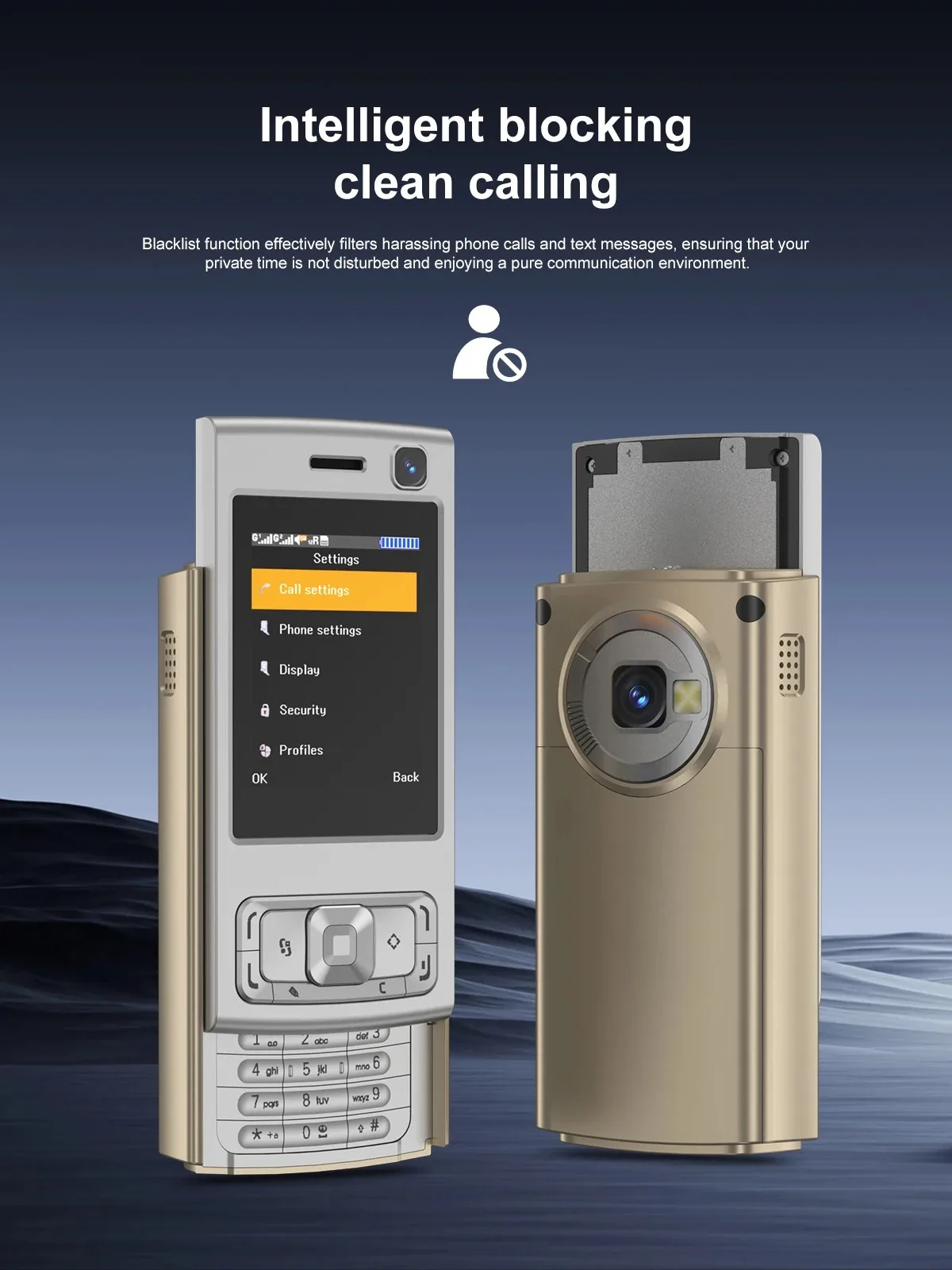 N95 Pro 2G Mini CellPhone 2.0inches Dual SIM Daul Standby GSM Mobile Phone Flashlight FM Radio Bluetooth Stylish Slider Phone