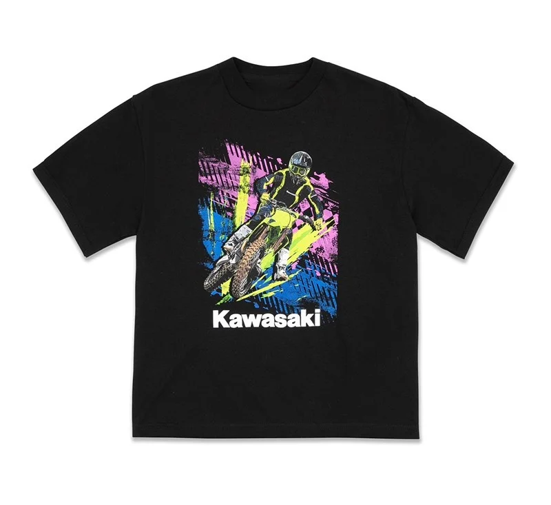 

Kawasaki Off-road Motorcycle Printed Cotton T-shirt Summer Men's and Women's Harajuku Clothing Fashion Casual Motorcycle T-shirt