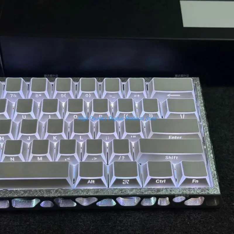 U2JE 137Pieces PBT Keycaps Side Print For 61 To 108 Keys Mechanical Keyboard Double Shot Construction