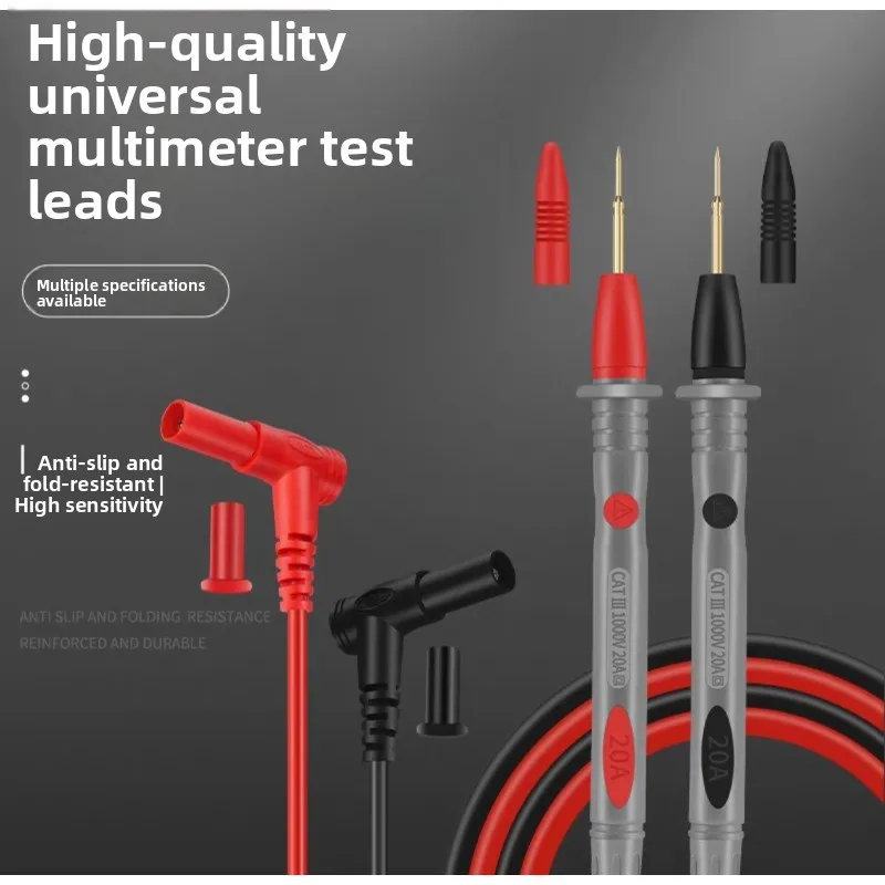 

Shengli Digital Multimeter Probe Accessories Gold Plated Steel Needle Silicon Rubber Ultra Fine Tip Probe for Multimeter