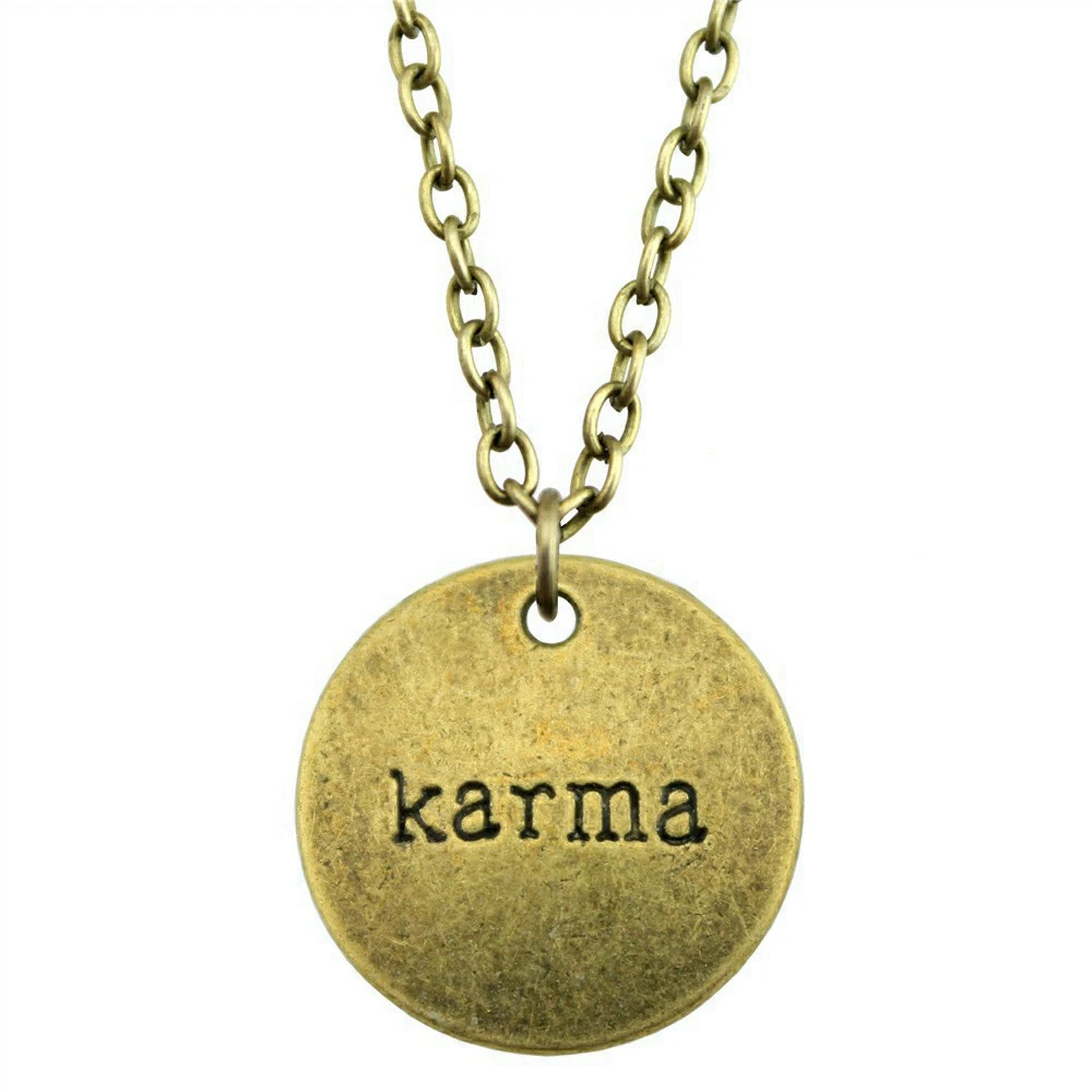 1pcs Karma Pendants And Necklaces Couple Pendants Charms For Jewelry Making Items Chain Length 43+5cm