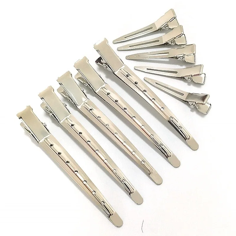 10pcs Hair Salon Fixed Pin Makeup Salon No Bend Hair Curl Hairdressing Seamless Clip Barber Clip Styling Tool Metal 8.8cm Pin