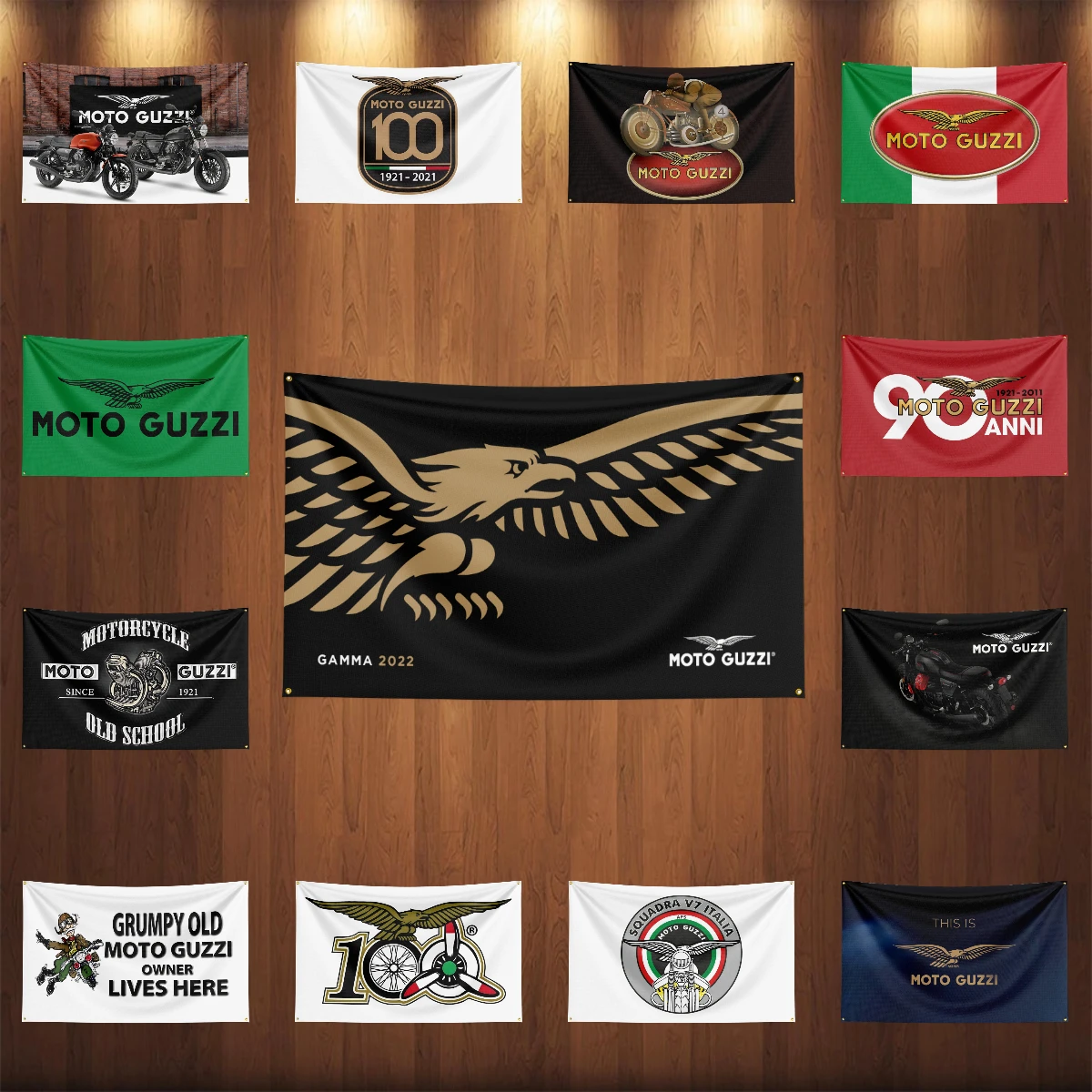 

3x5 Ft M-Moto Guzzis Motorcycle Flag Polyester Digital Printing Banner for Garage Wall Art Out Door Decoration