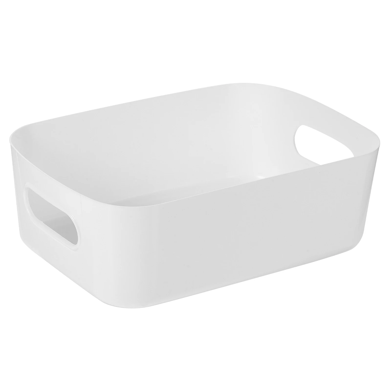 

6 Pcs White Storage Bins Plastic Basket for Kitchen Pantry Closet Bedroom Bathroom ABS Lightweight Desktop ganizer