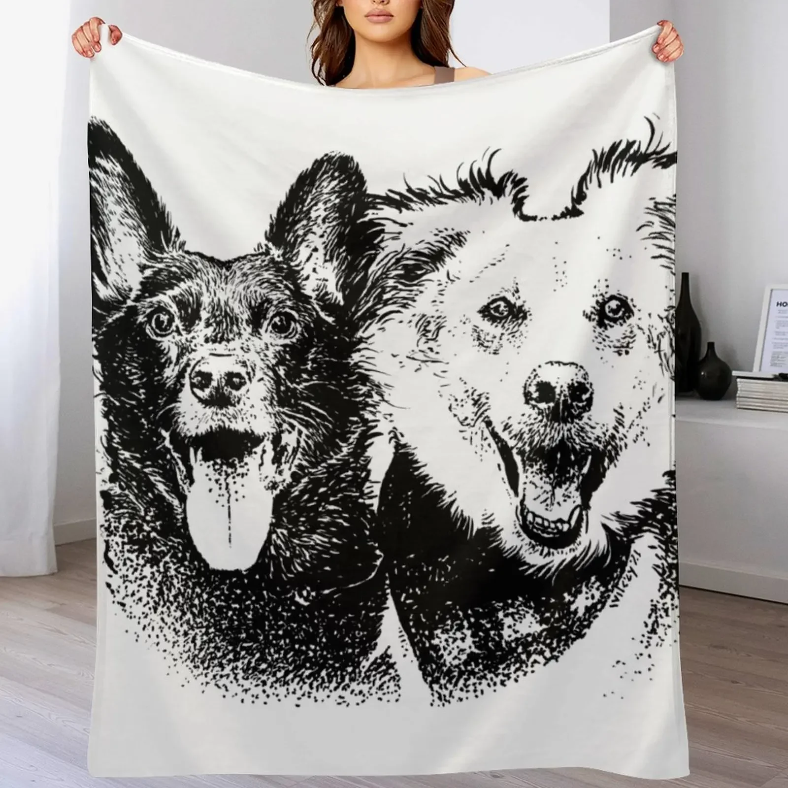 

Puppers Throw Blanket Foldable Soft Warm Blanket for Outdoor Use