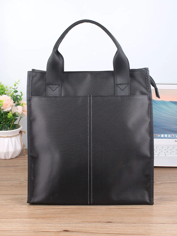 

2025 New Simple Busin Vertical Briease A4 Document Storage Bag Commuter Meeting Bag Book Bag File Bag Korean Sle