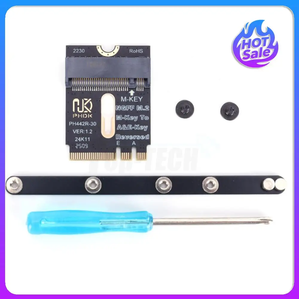 

Переходник NGFF A+E-Key Male to NVME M-key Female PCI-E 4.0 с кронштейном для твердотельного накопителя 2230 2242 2260 2280 NVME