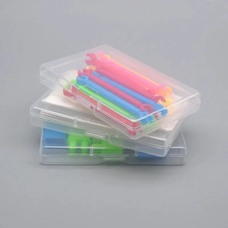 Caixa Plástica Transparente Retangular para Ferramentas, Bits e Lâminas, à Prova de Poeira e Água, Estojo de Armazenamento