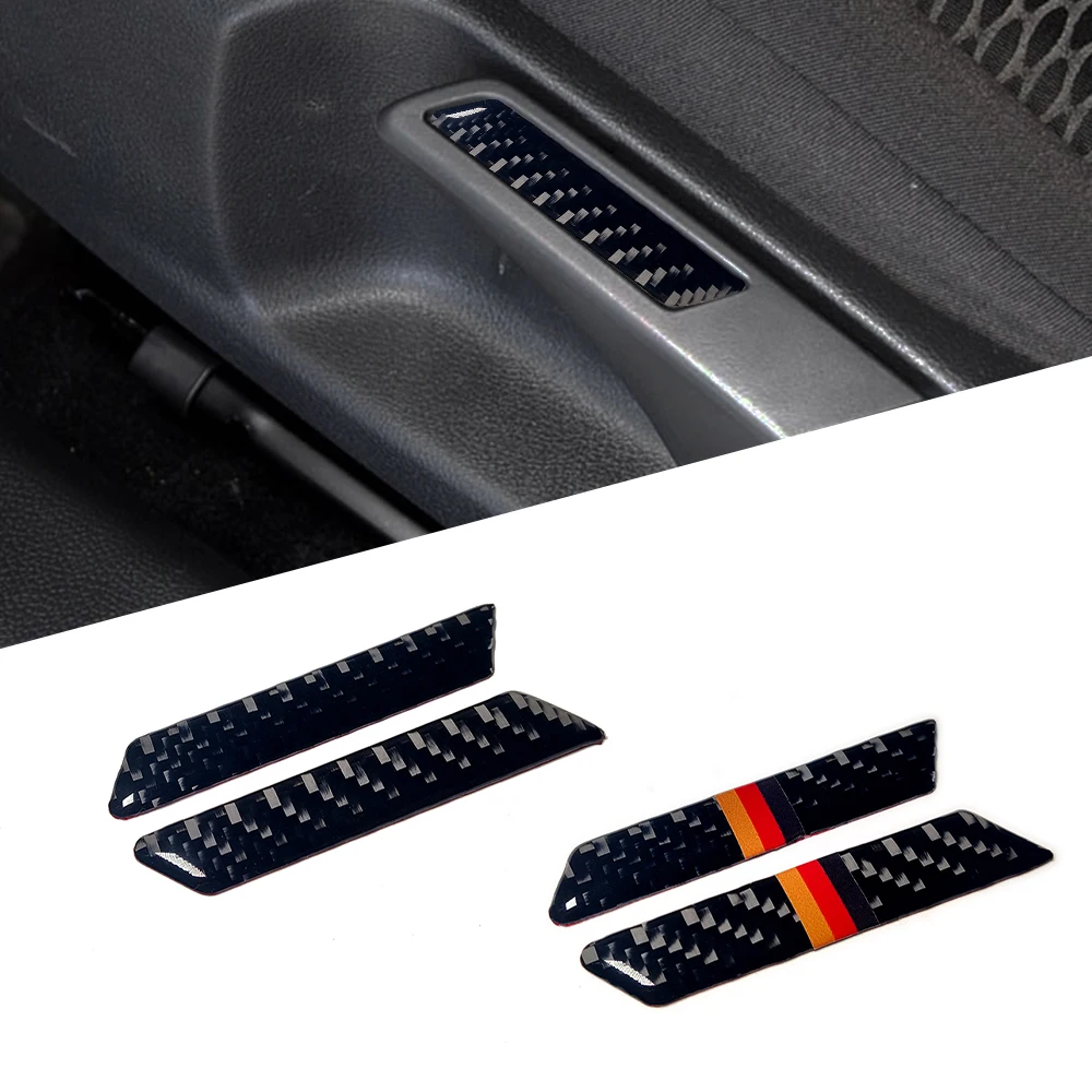 For Volkswagen VW Golf 5 6 MK5 MK6 GTI 2Pcs Car Styling Carbon fiber Sticker Lift Wrench Handle Seat Insert Trim Cover